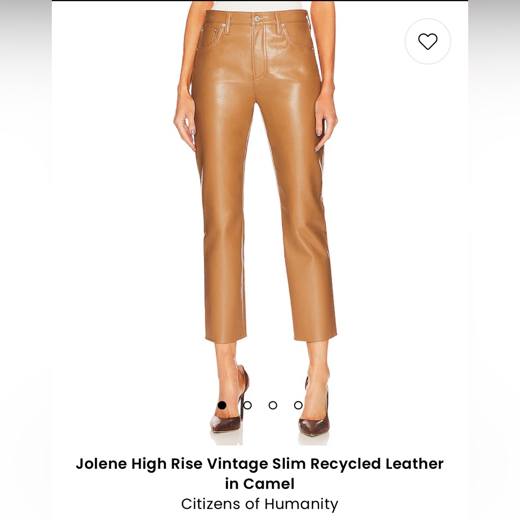 Jolene Recycled Leather Pants By Citizens Of Humanity